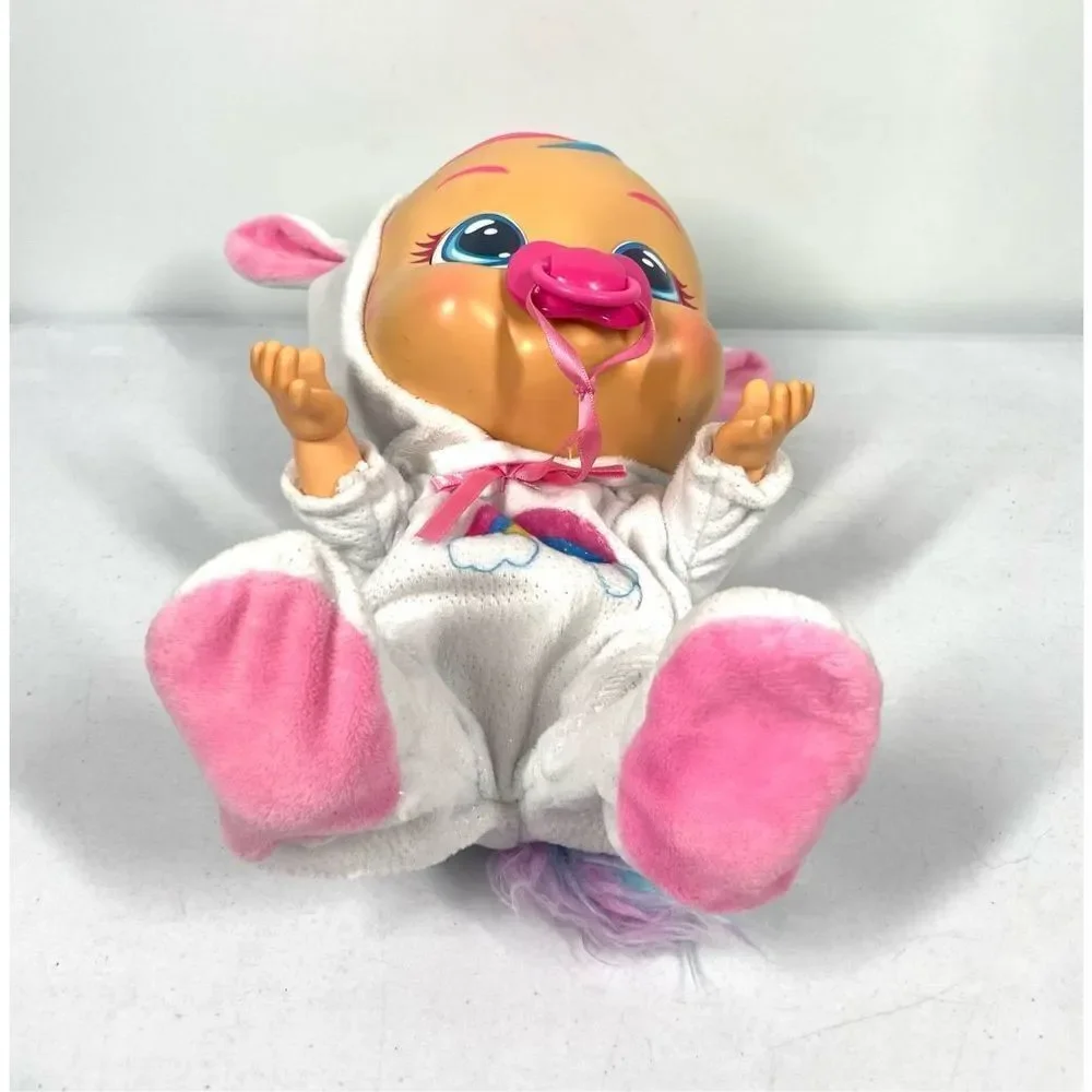 Cry Babies Doll Dreamy the Unicorn Hooded Outfit Pacifier Cries Real Tears 12”